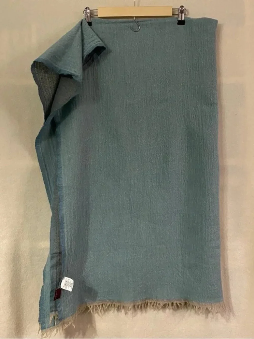 Iosis Paris Yves Delorme blue 100% woven wool 49